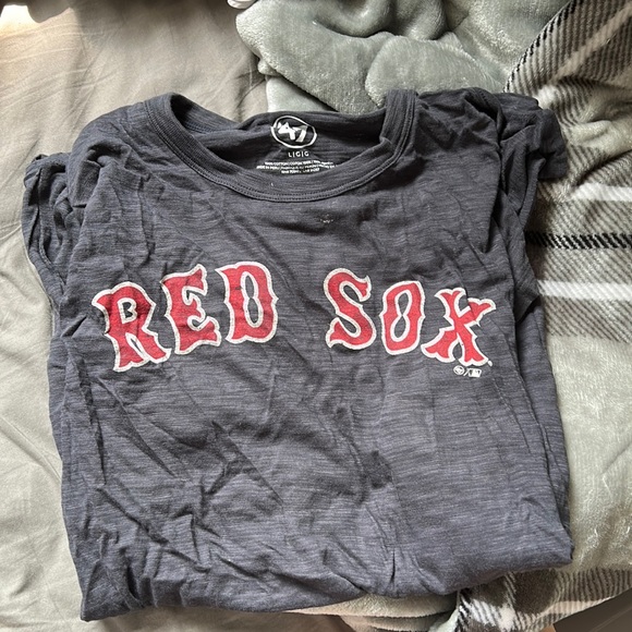 T-shirt Femme Boston Red Sox Strass – Top Baseball Chic Avec Paillettes Pour Fan MLB